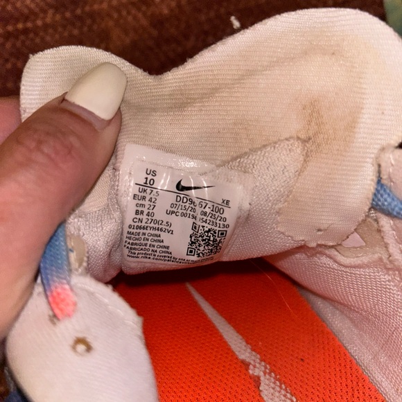 Nike Air Zoom Pegasus 37 white tye dye sneakers size 10 - Picture 4 of 4